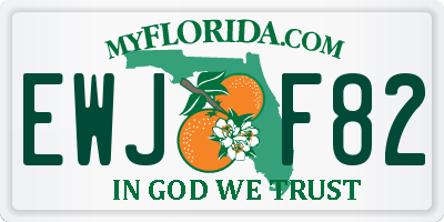 FL license plate EWJF82