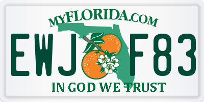 FL license plate EWJF83