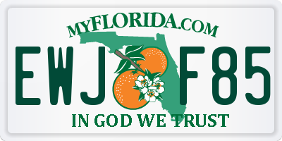 FL license plate EWJF85
