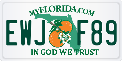 FL license plate EWJF89