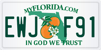 FL license plate EWJF91