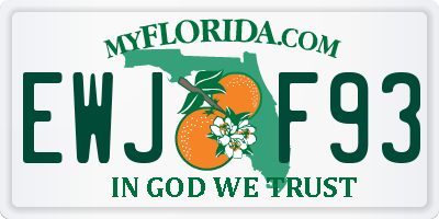 FL license plate EWJF93