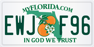 FL license plate EWJF96