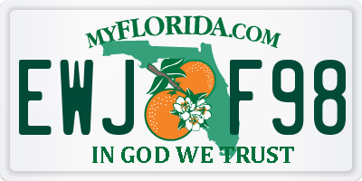 FL license plate EWJF98