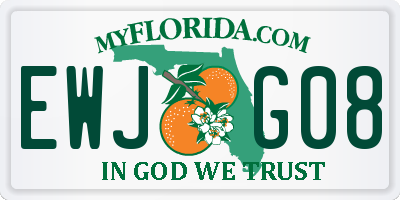FL license plate EWJG08