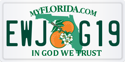 FL license plate EWJG19