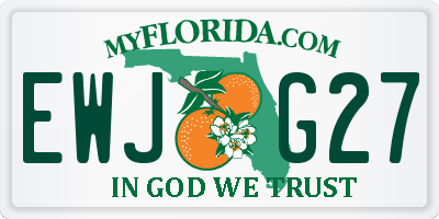 FL license plate EWJG27