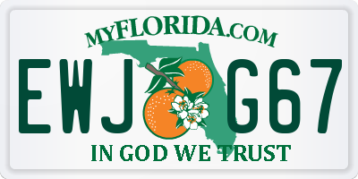 FL license plate EWJG67