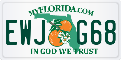 FL license plate EWJG68