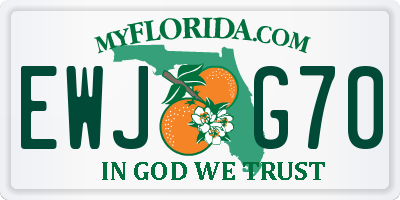 FL license plate EWJG70