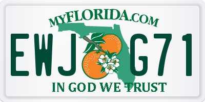 FL license plate EWJG71