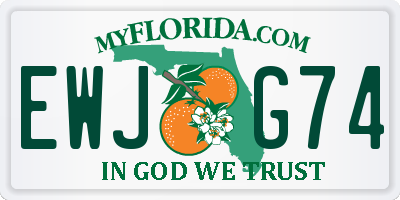 FL license plate EWJG74