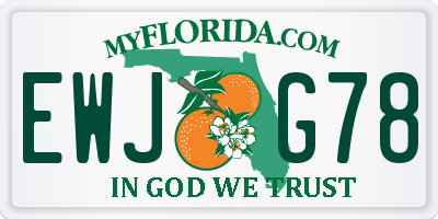 FL license plate EWJG78