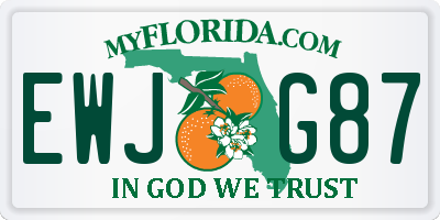 FL license plate EWJG87