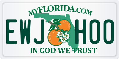 FL license plate EWJH00