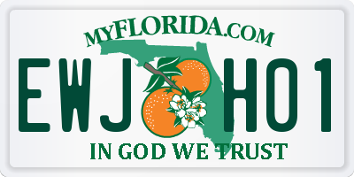 FL license plate EWJH01