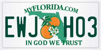 FL license plate EWJH03