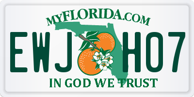 FL license plate EWJH07