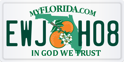 FL license plate EWJH08