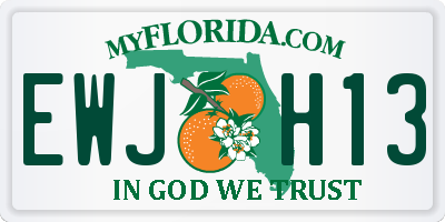 FL license plate EWJH13