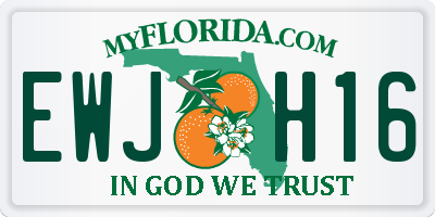 FL license plate EWJH16