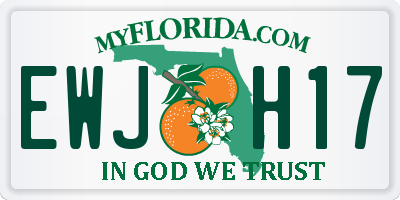 FL license plate EWJH17