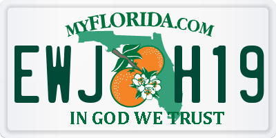 FL license plate EWJH19