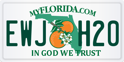 FL license plate EWJH20