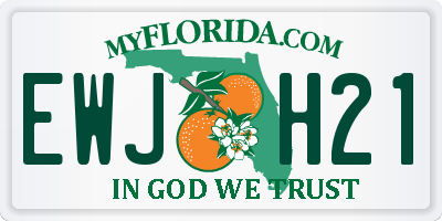 FL license plate EWJH21