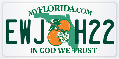 FL license plate EWJH22