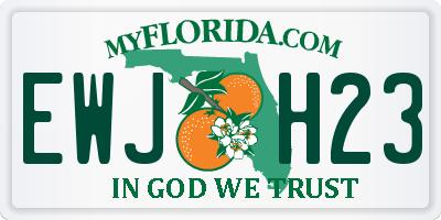 FL license plate EWJH23