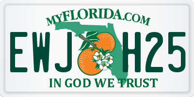 FL license plate EWJH25