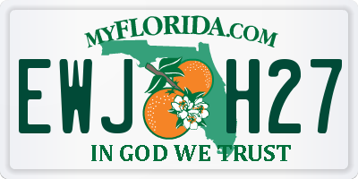 FL license plate EWJH27