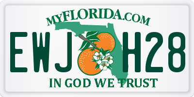 FL license plate EWJH28