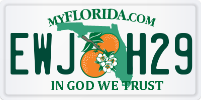 FL license plate EWJH29