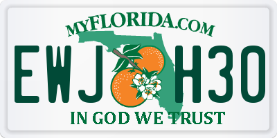 FL license plate EWJH30