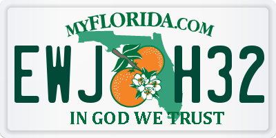 FL license plate EWJH32