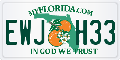 FL license plate EWJH33