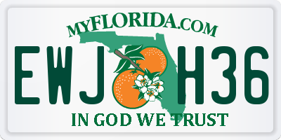 FL license plate EWJH36