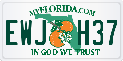 FL license plate EWJH37