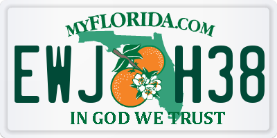 FL license plate EWJH38