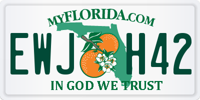 FL license plate EWJH42