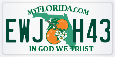 FL license plate EWJH43