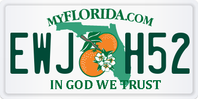 FL license plate EWJH52