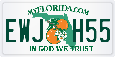 FL license plate EWJH55