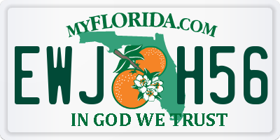 FL license plate EWJH56