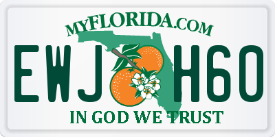 FL license plate EWJH60