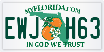 FL license plate EWJH63