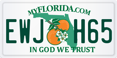 FL license plate EWJH65