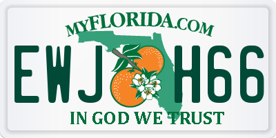 FL license plate EWJH66